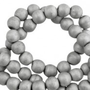 Hematite Perlen rund 6mm mat Light grey